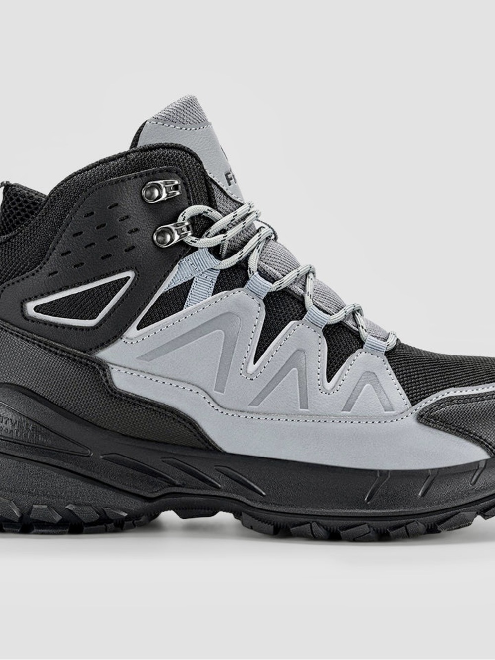 Fitville Men's Grey and Black Water resistant Hiking Boot 11.5 W